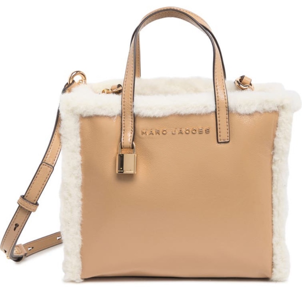 Marc Jacobs Mini grind faux fur trimmed tote